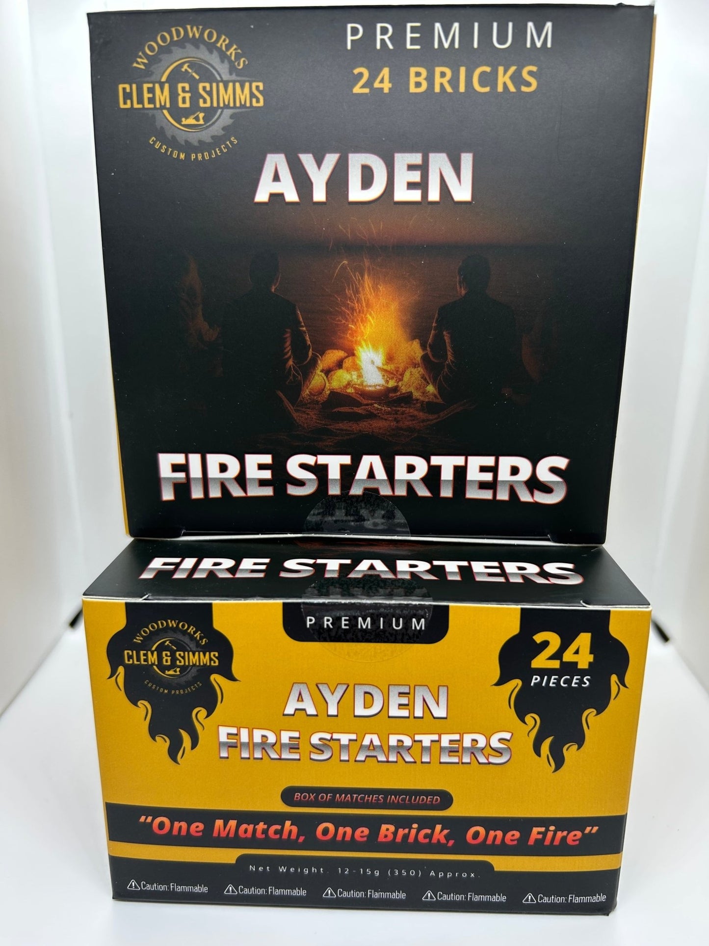 π₯ Ayden Premium Fire Starters β 2 - Box Value Pack - Clem & Simms Woodworks