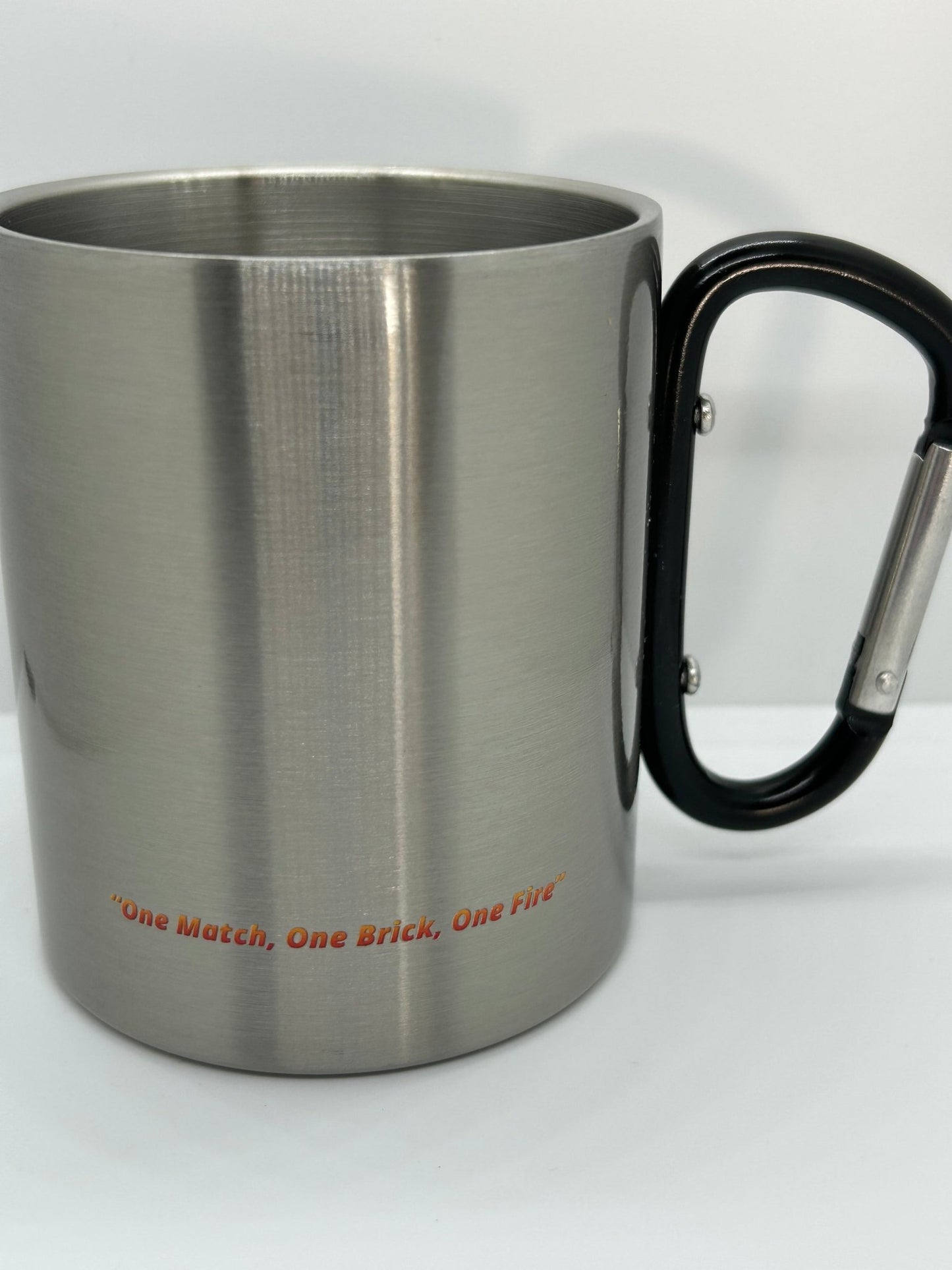 The Rugged Stainless Steel Carabiner Mug - Clem & Simms Woodworks