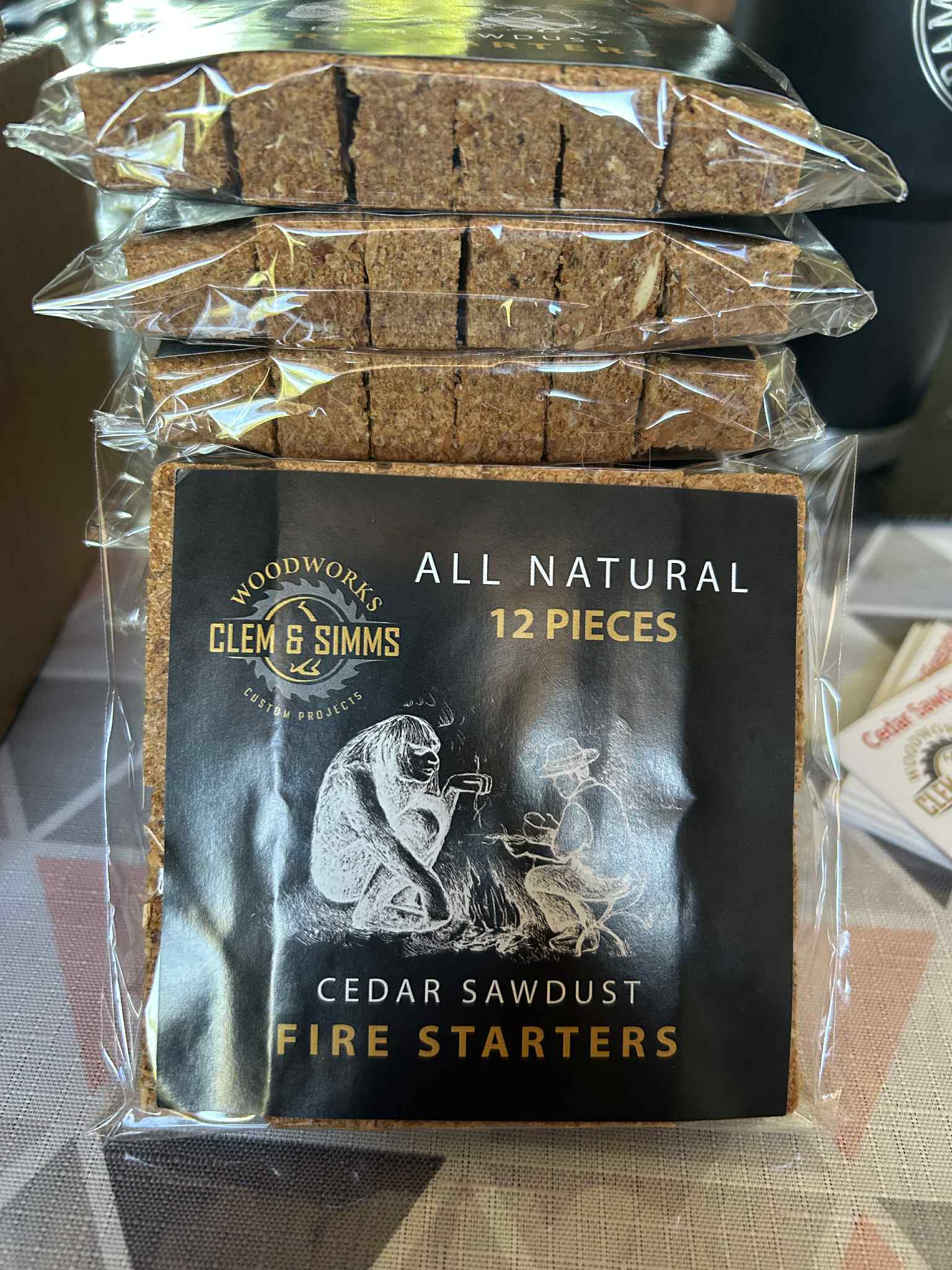 U.S. Exclusive: Cedar Fire Starters (72-Pack) Clem & Simms Woodworks