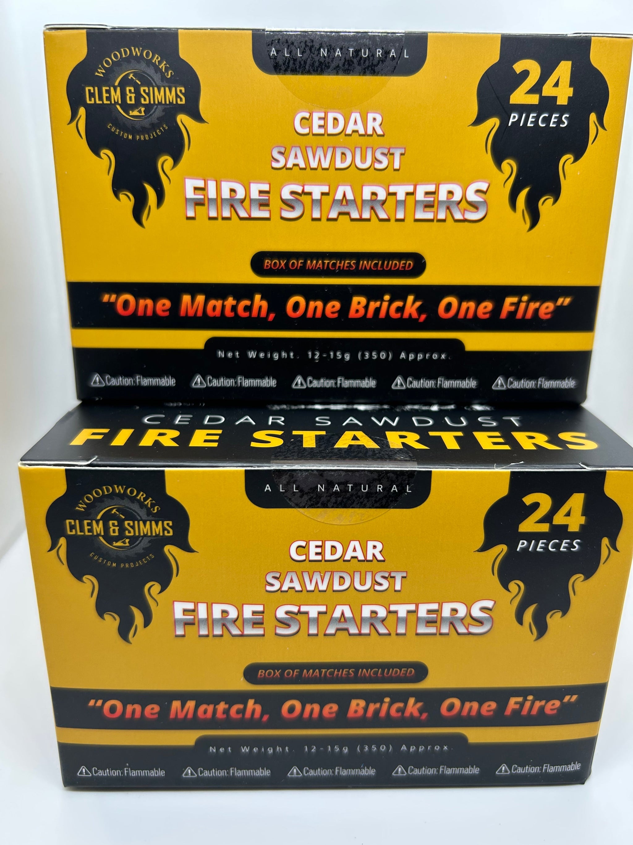 Cedar Fire Starter – 2 Box Bundle (48 bricks) SAVE $2 Clem & Simms Woodworks