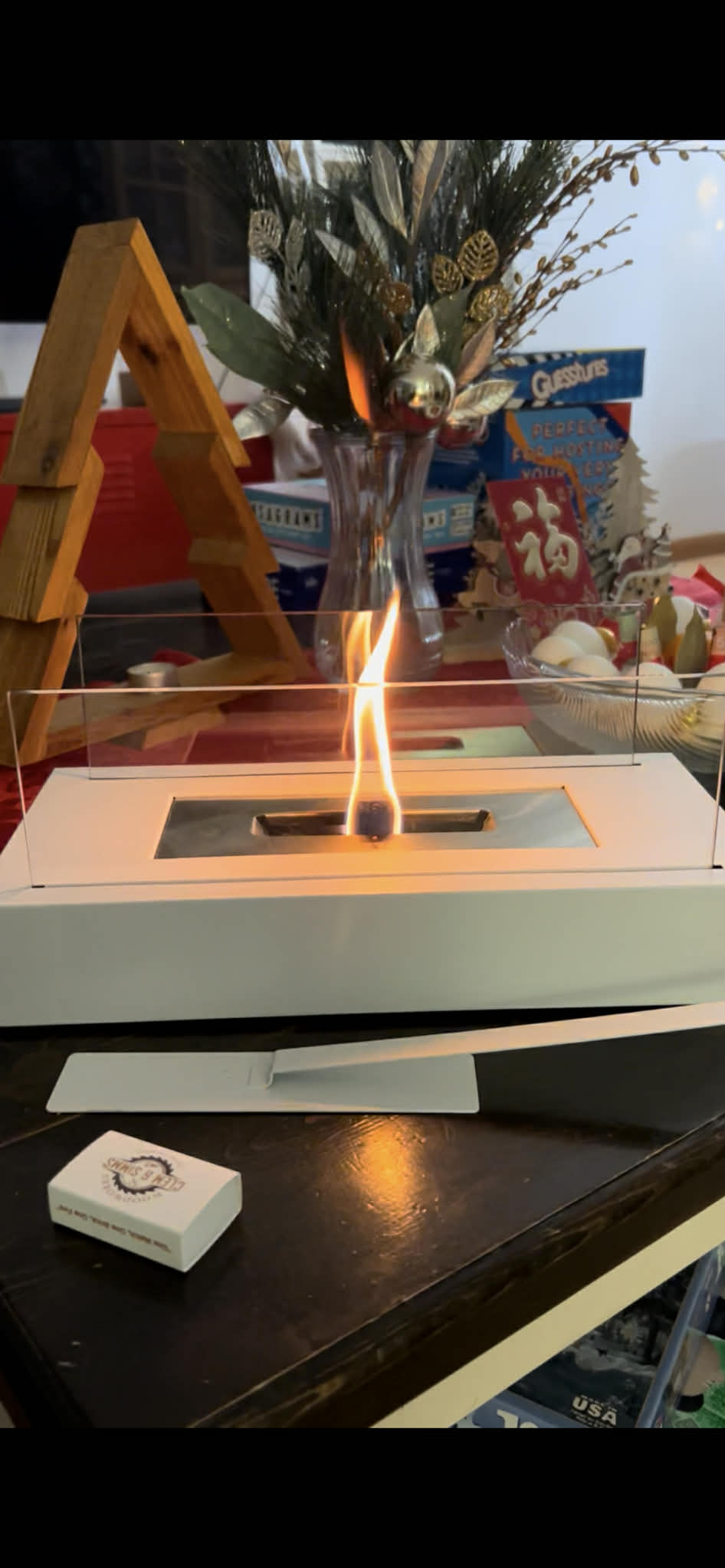 Clem & Simms Indoor–Outdoor Tabletop Fireplace Clem & Simms Woodworks