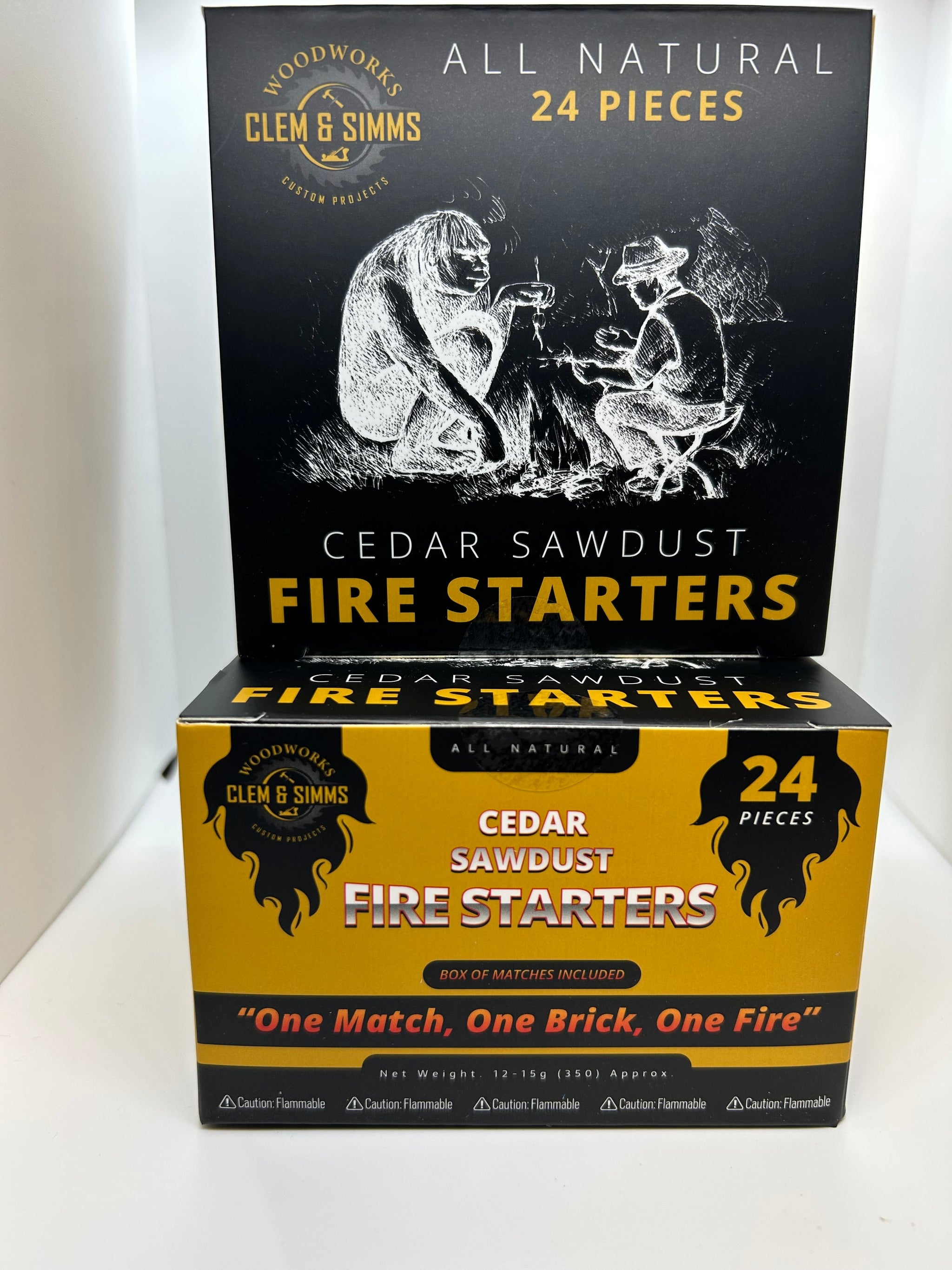 Cedar Fire Starter – 2 Box Bundle (48 bricks) SAVE $2 Clem & Simms Woodworks