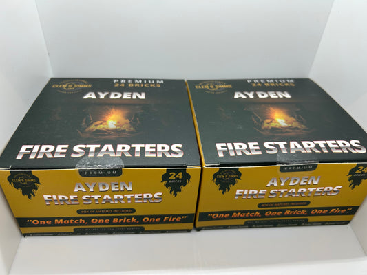 Ayden Premium Fire Starters (48 bricks) Clem & Simms Cedar Fire Starters