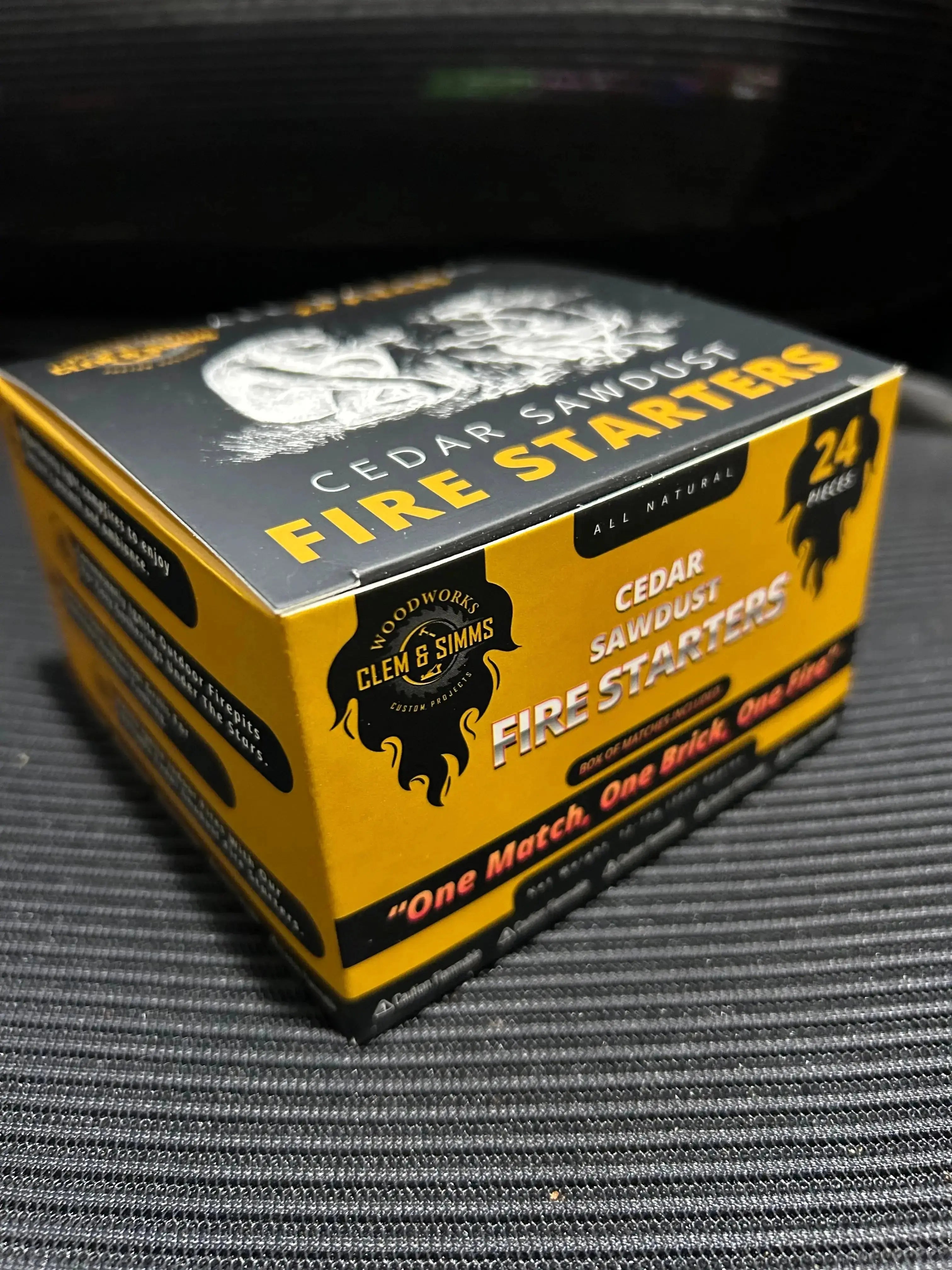 1 - Box Firestarter TRADE SHOWClem & Simms Cedar Fire Starters1 - Box Firestarter TRADE SHOWClem & Simms Cedar Fire Starters