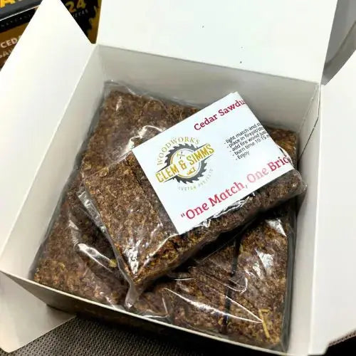 Super Saver Bundle 24 pcs - Matches includedOne Match | One Brick | One FireFREE SHIPPING Across Canada 🇨🇦For Those Who Appreciate Quality and ConvenienceIntroducing the Super Saver Bundle, a perfect bl24 pc boxClem and SimmsSuper Saver Bundle (24 pcs) - Matches includedClem & Simms Cedar Fire Starters