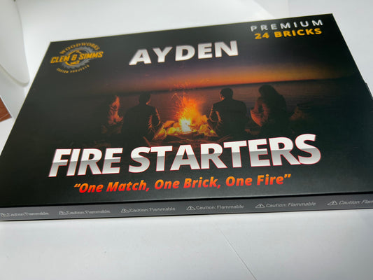 Ayden Premium Fire Starter (24 bricks) Clem & Simms Woodworks