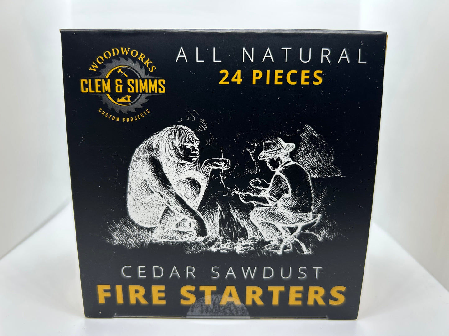 Cedar Sawdust Fire Starters - Starter Pack (24 Bricks) Clem and Simms