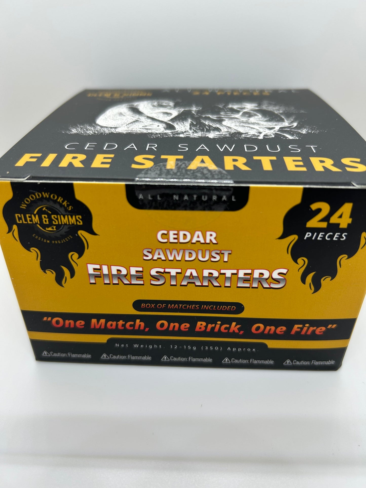 Cedar Sawdust Fire Starters - Starter Pack (24 Bricks) Clem and Simms