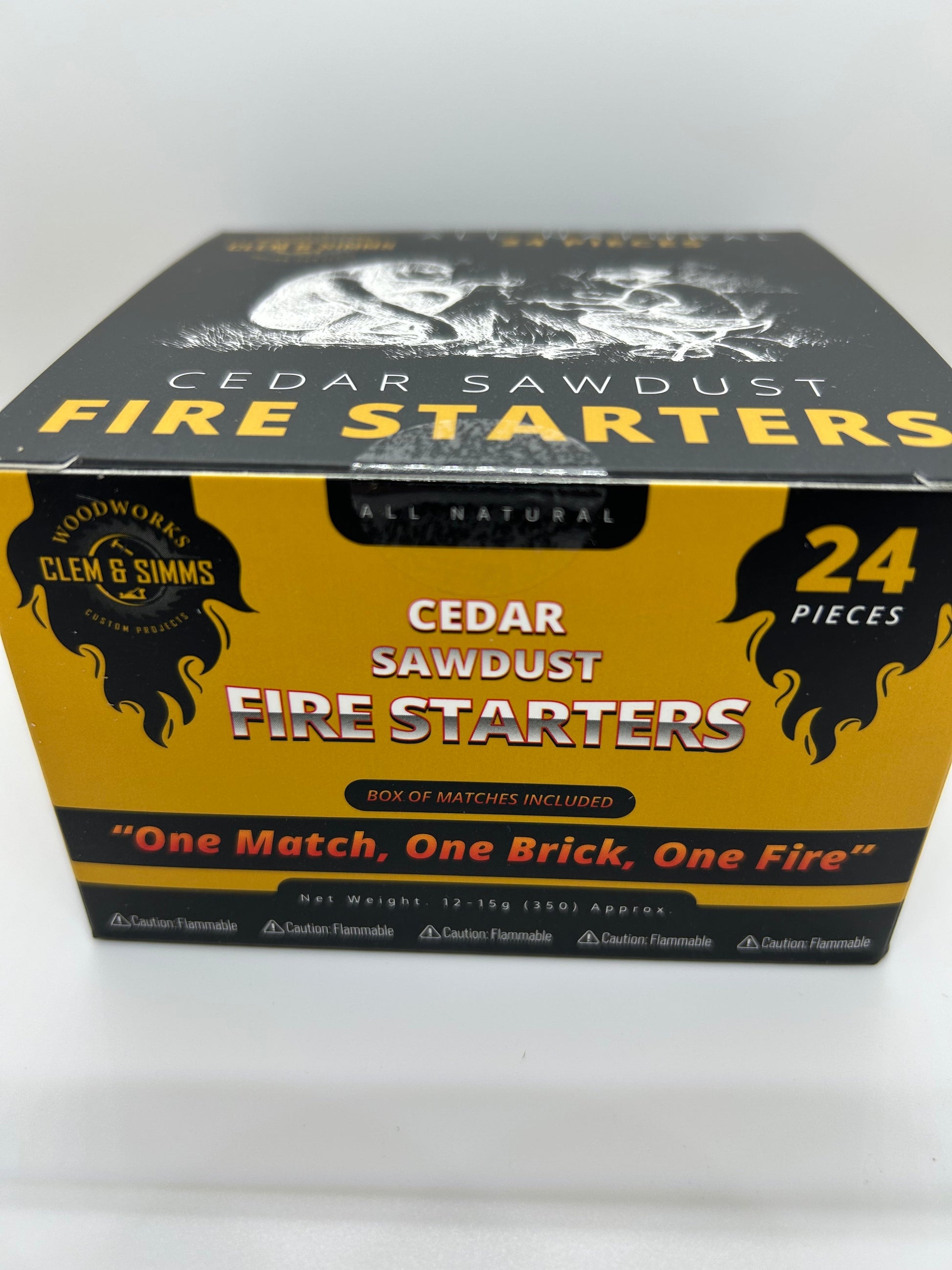 Cedar Sawdust Fire Starters - Starter Pack (24 Bricks) Clem and Simms