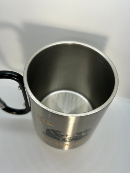 The Rugged Stainless Steel Carabiner Mug Clem & Simms Woodworks