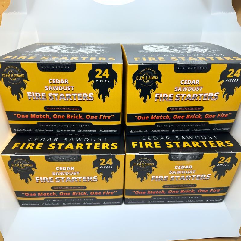 Cedar Sawdust Fire Starters Clem & Simms Woodworks