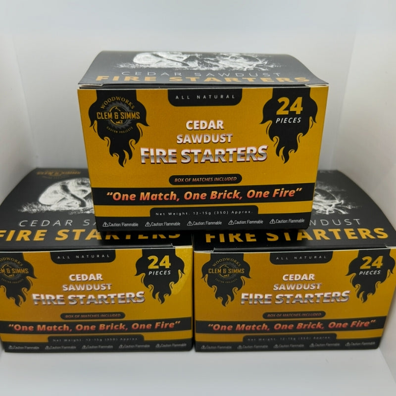 Cedar Sawdust Fire Starters Clem & Simms Woodworks