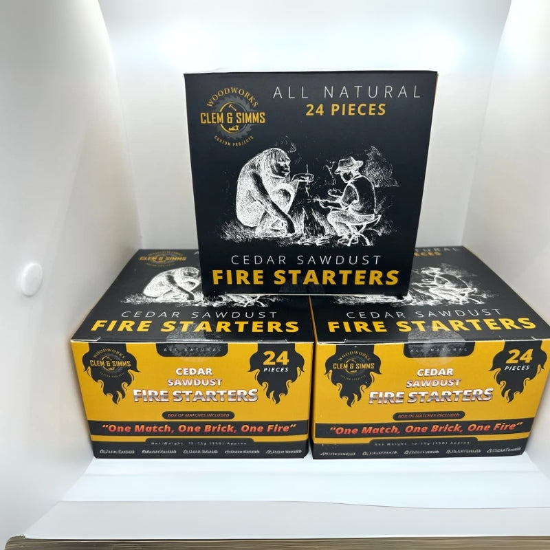 Cedar Sawdust Fire Starters Clem & Simms Woodworks